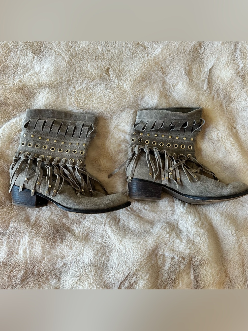 Guess Suede Fringe Boots